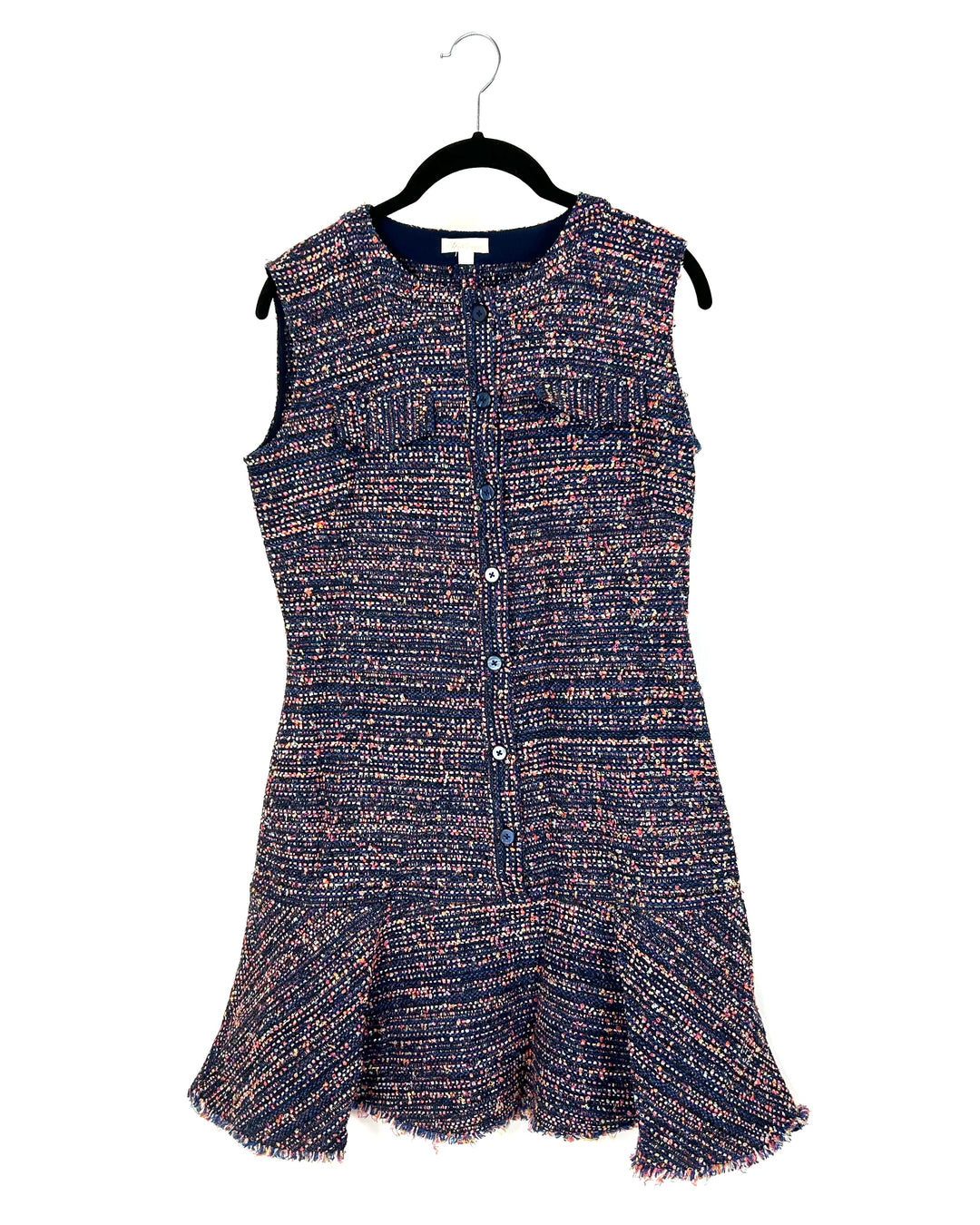 Multicolor Tweed Sleeveless Dress - Size 4