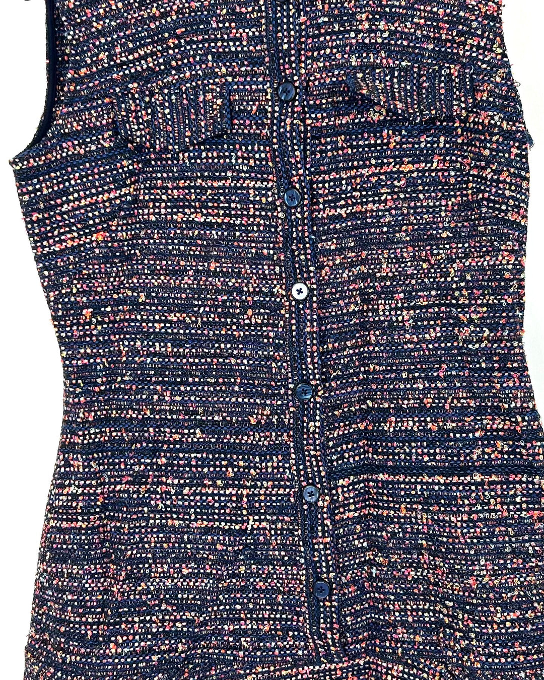Multicolor Tweed Sleeveless Dress - Size 4