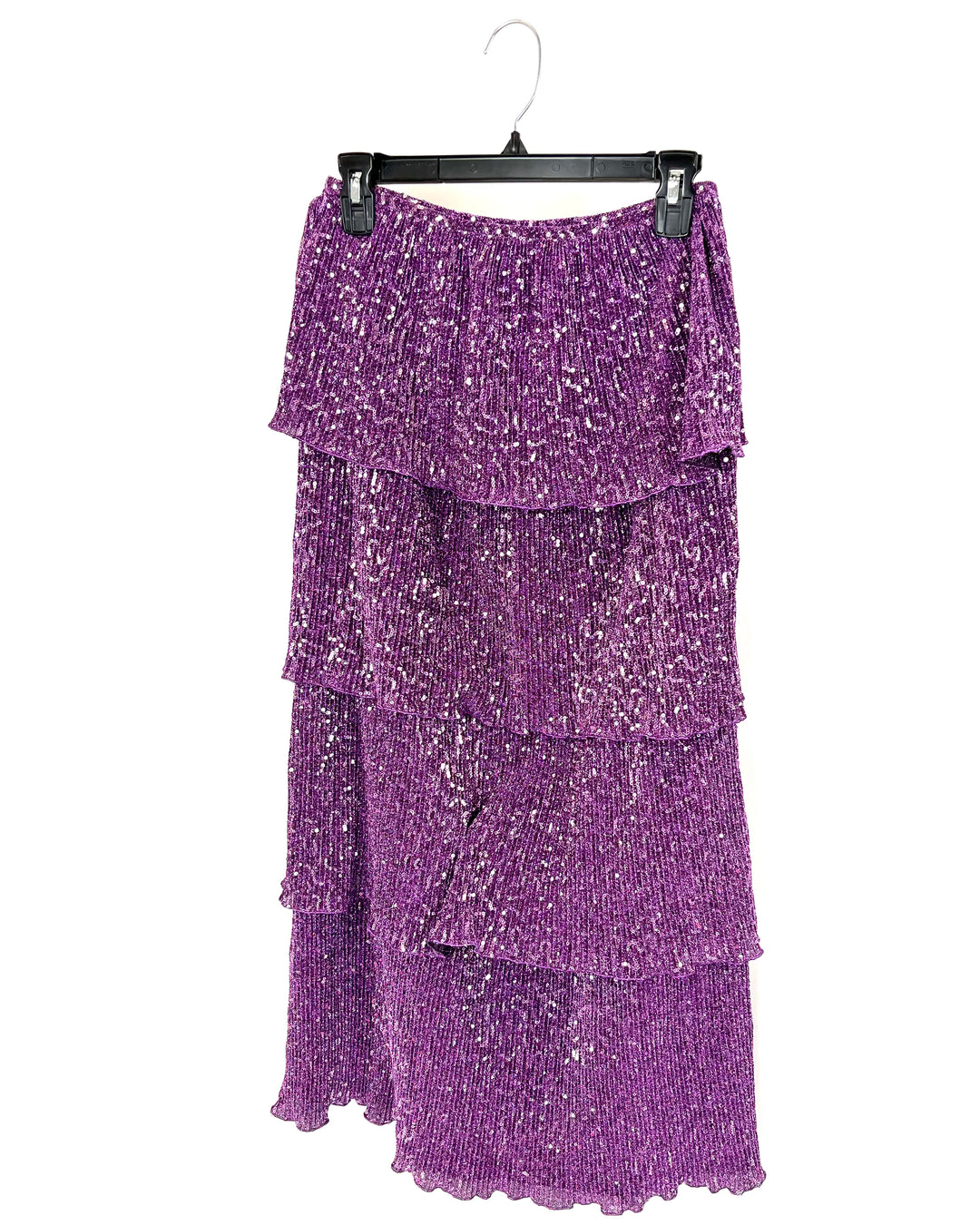 Purple Sequin Skirt - Small