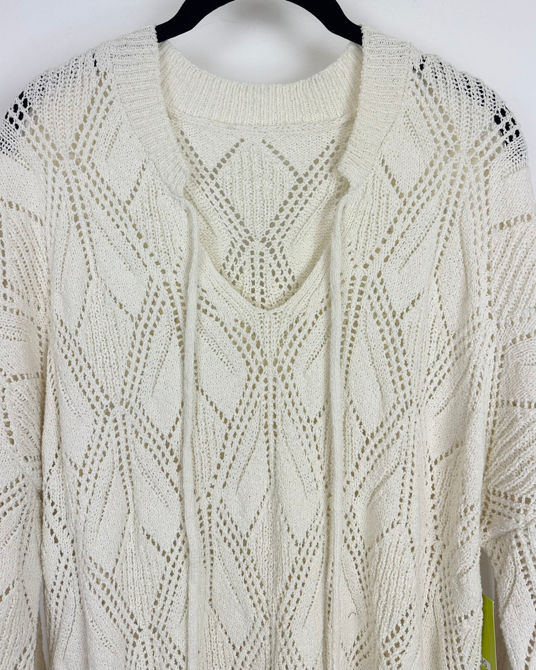 Cream Drawstring Sweater - Size 6/8