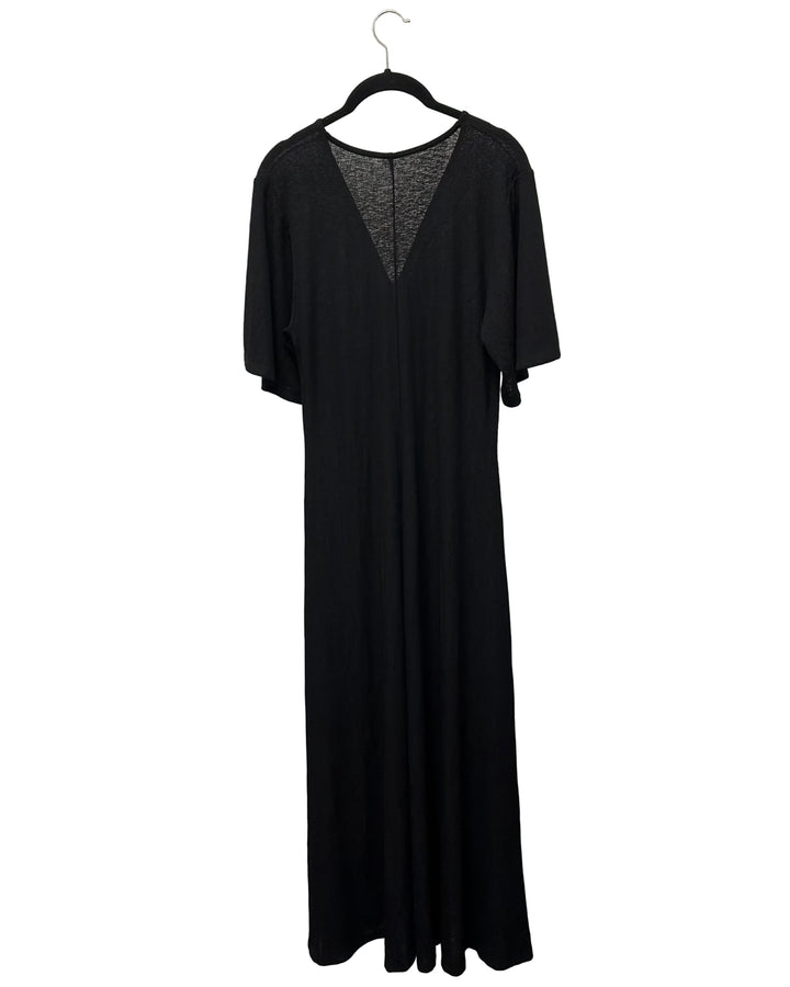 Ruched Front Black Dress - Size 4/6