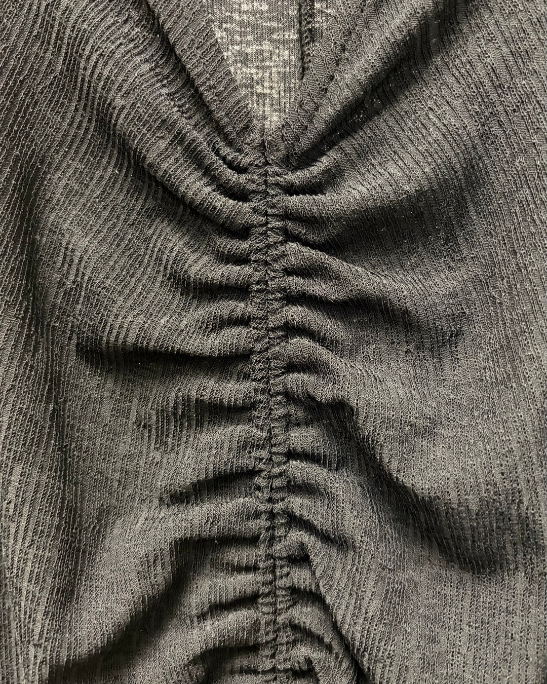 Ruched Front Black Dress - Size 4/6