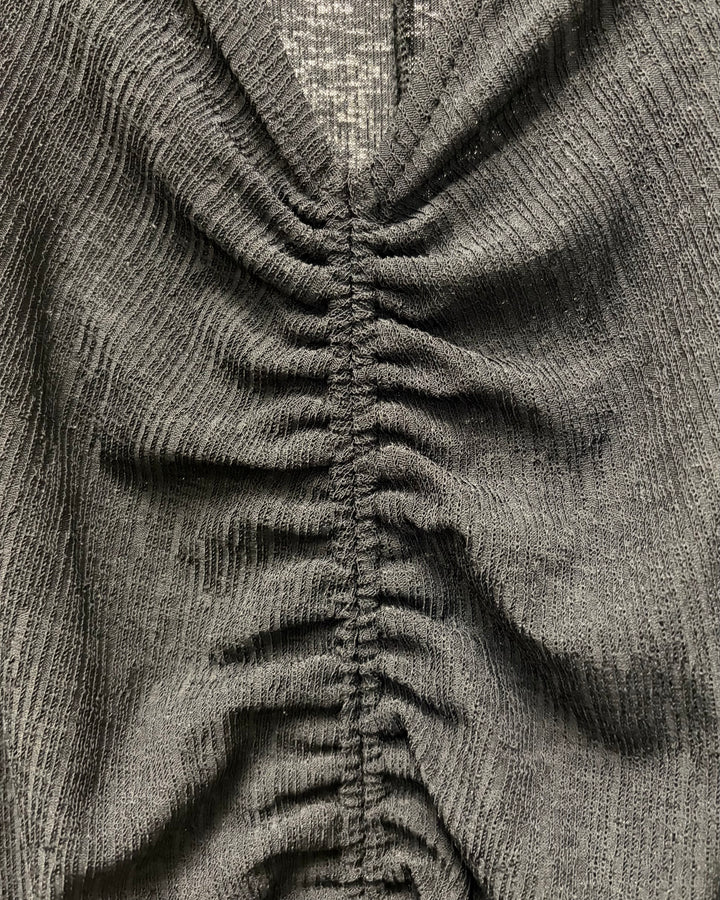 Ruched Front Black Dress - Size 4/6
