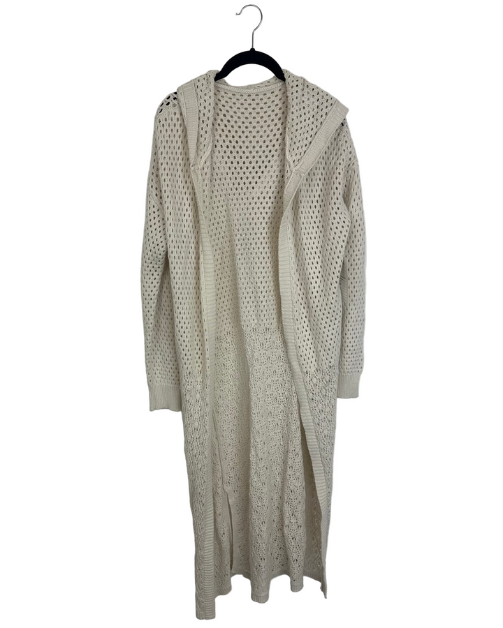 Crochet Hooded Robe - Size 6/8