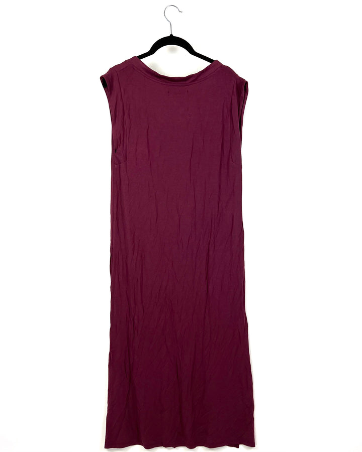 Maroon Nightgown With Pockets - Size 4/6