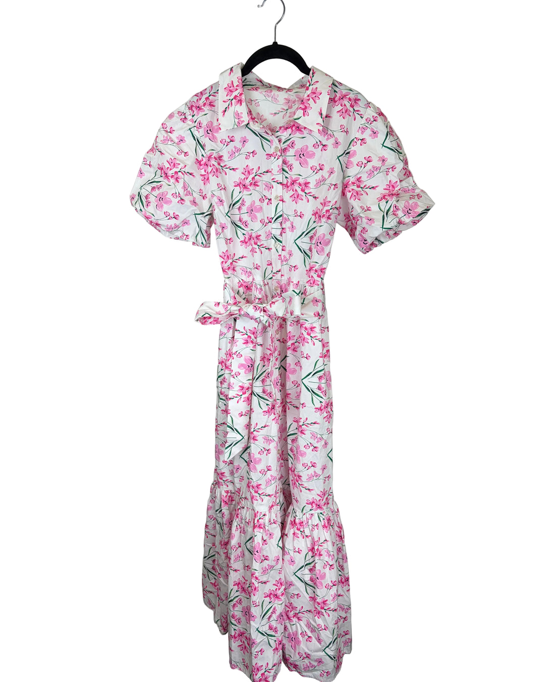 Floral Puff Sleeve Dress - Size 4/6