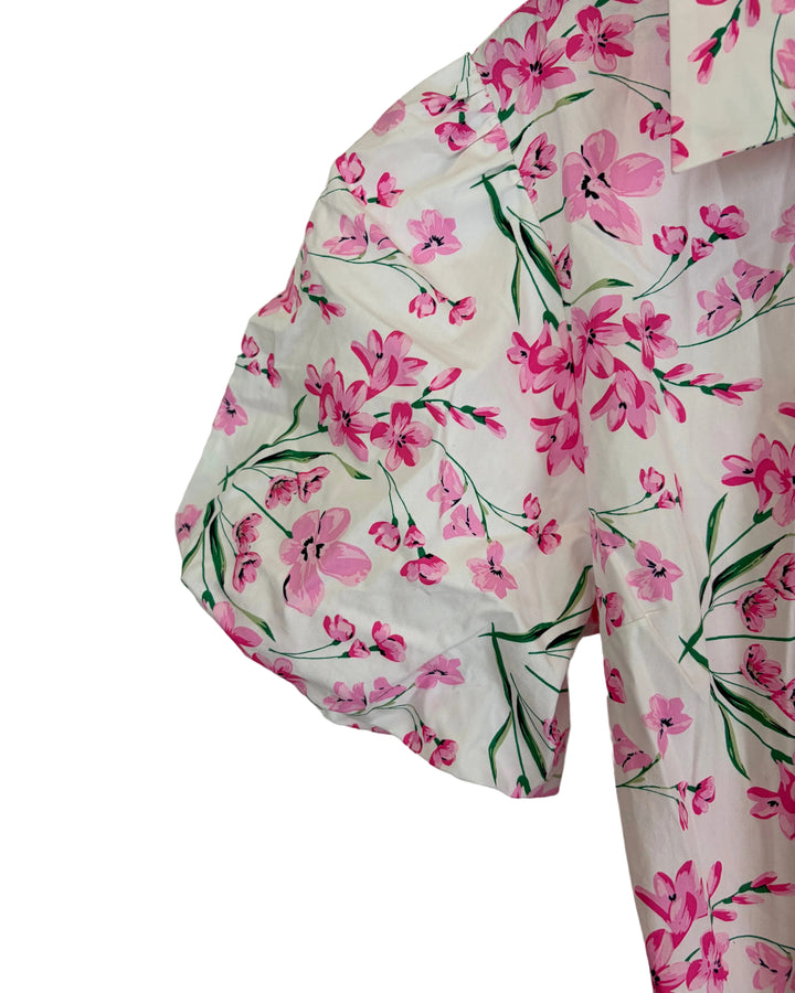 Floral Puff Sleeve Dress - Size 4/6