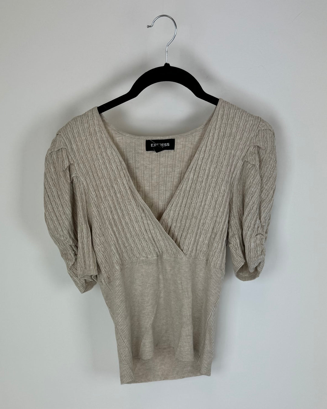 Beige Fitted Sweater - Small