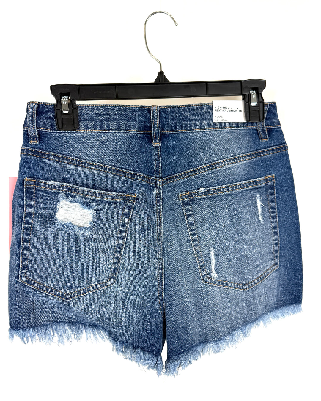 Distressed Blue Jean Shorts - Size 0/2