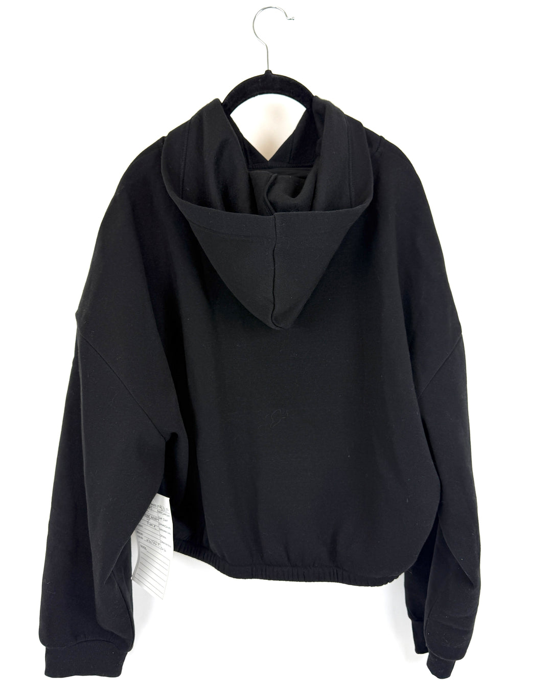Black Slightly Cropped Hoodie - Size 4/6 & 12/14