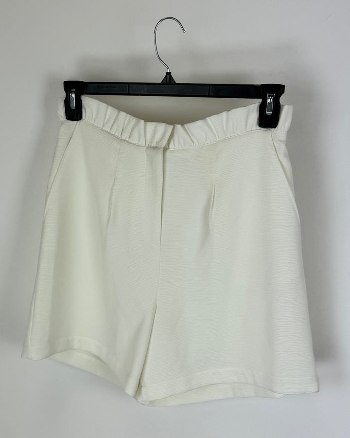 White Tassel Tie Shorts - Size 8/10
