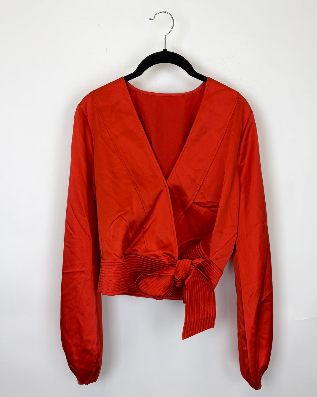 Bright Orange Wrap Shirt - Size 6/8