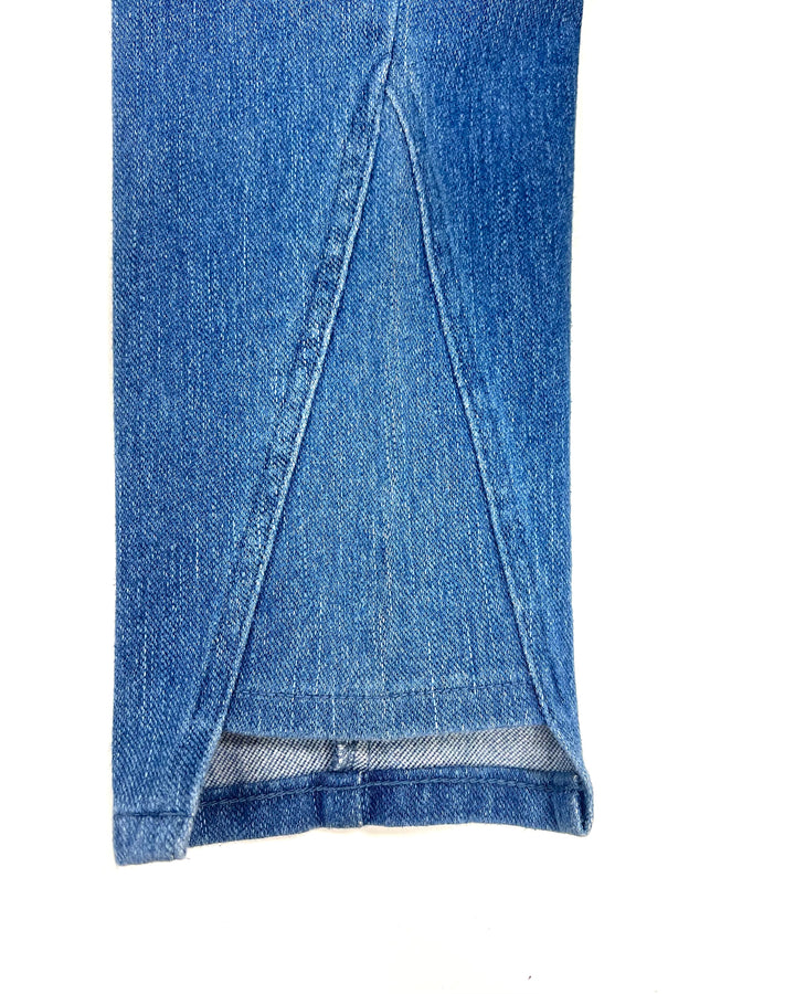 Medium Straight Leg Jeggings With Pant Detail - Size 6