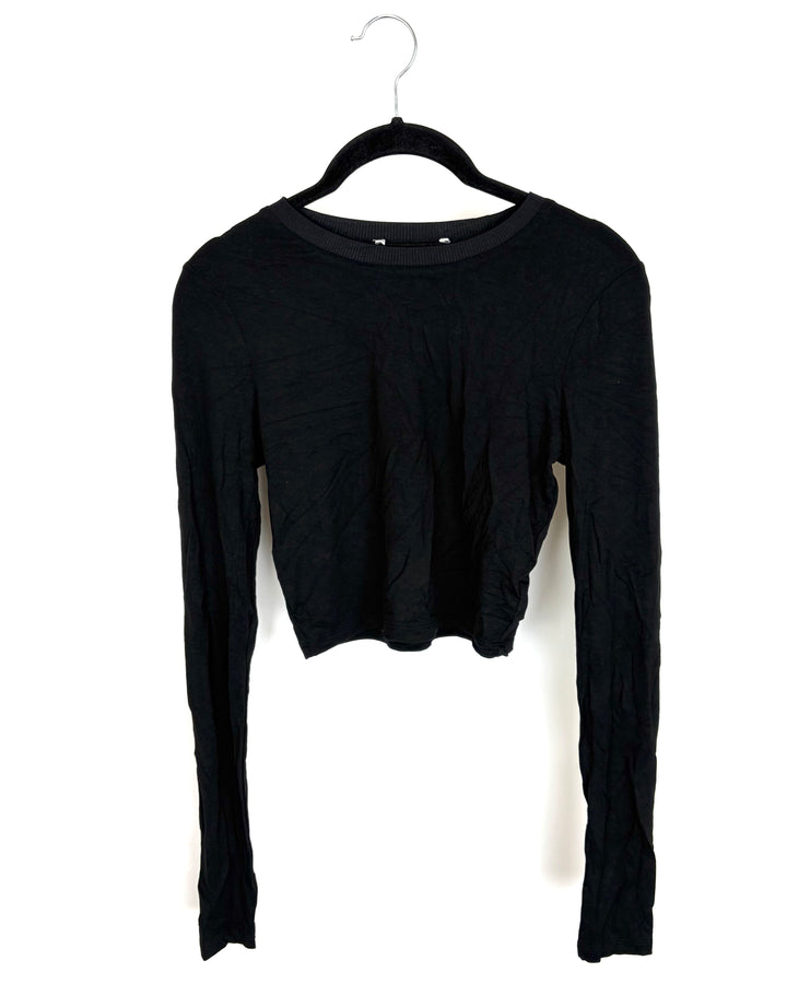 Black Crop Long-Sleeve - Size 0/2
