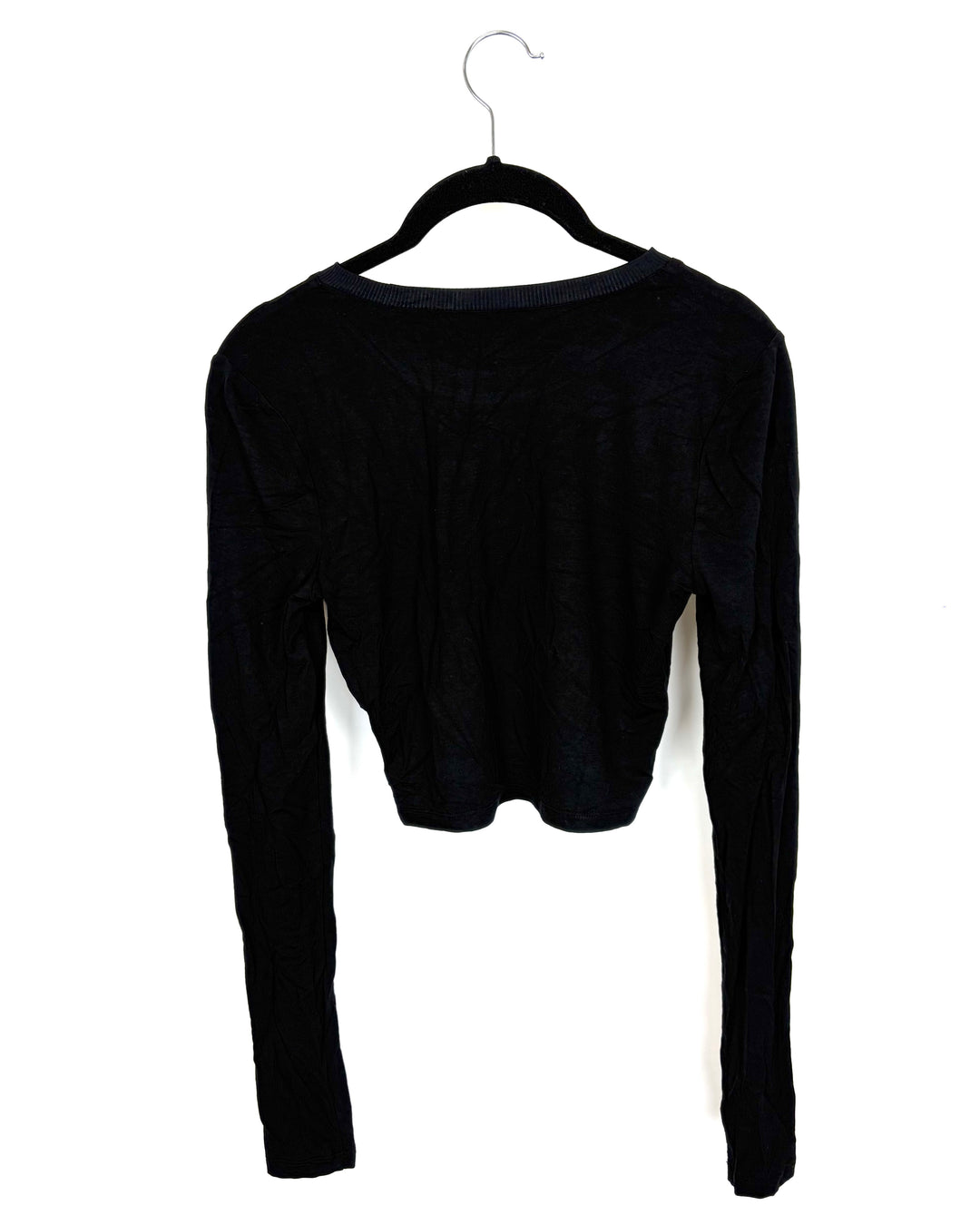Black Crop Long-Sleeve - Size 0/2
