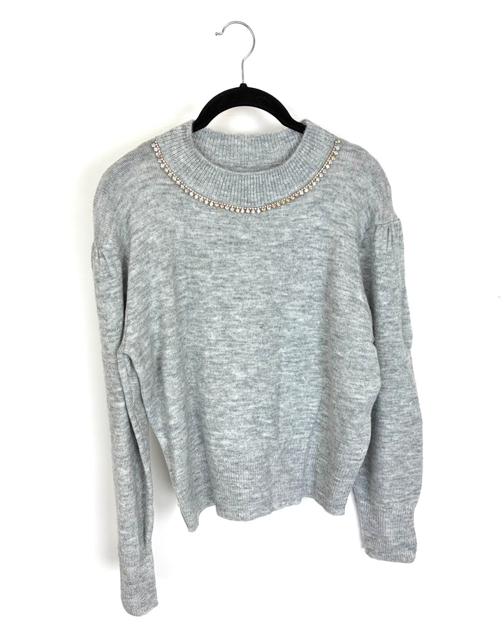 Grey Long-Sleeve Sweater - Size 4/6
