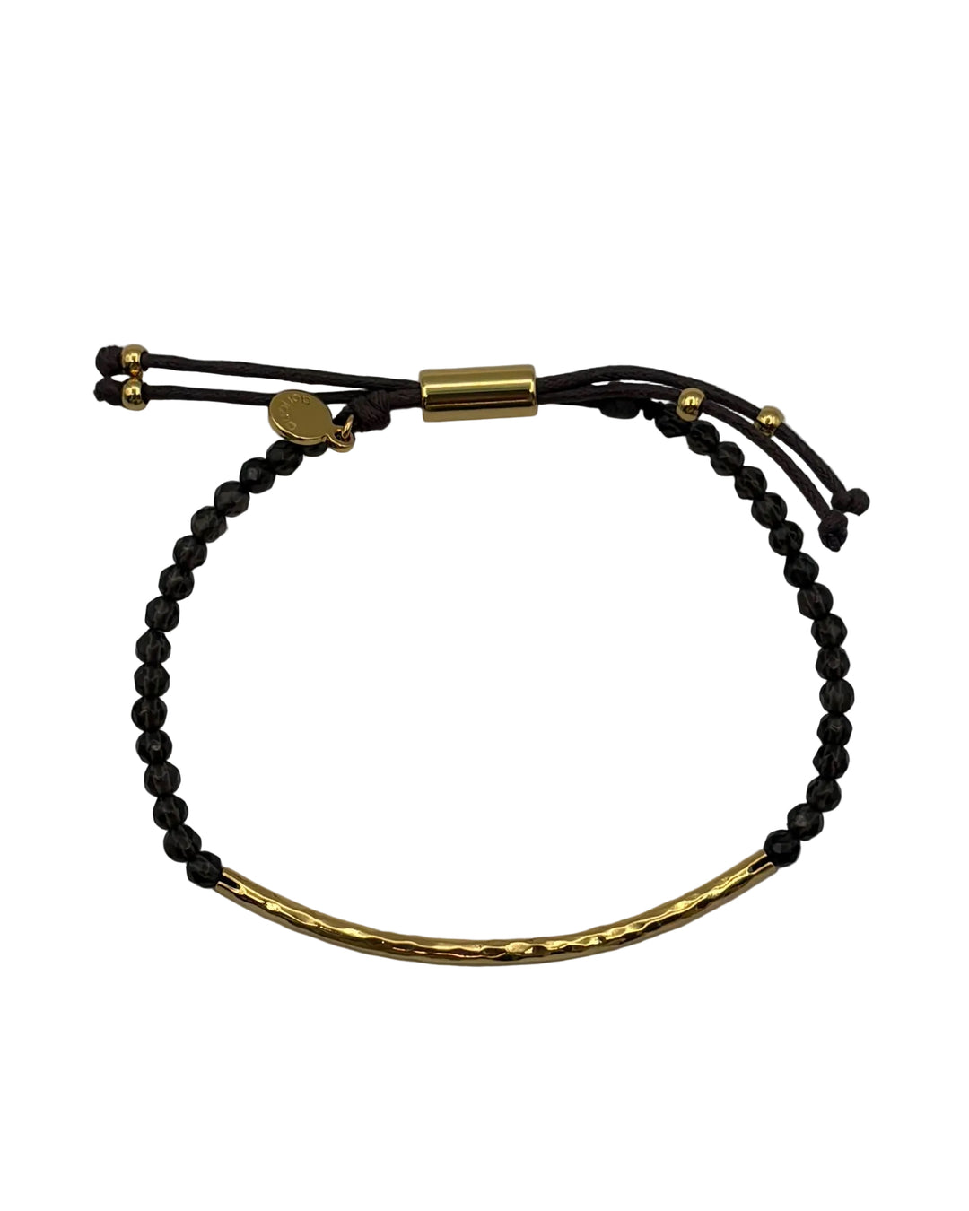 Dark Brown Beaded Bar Bracelet