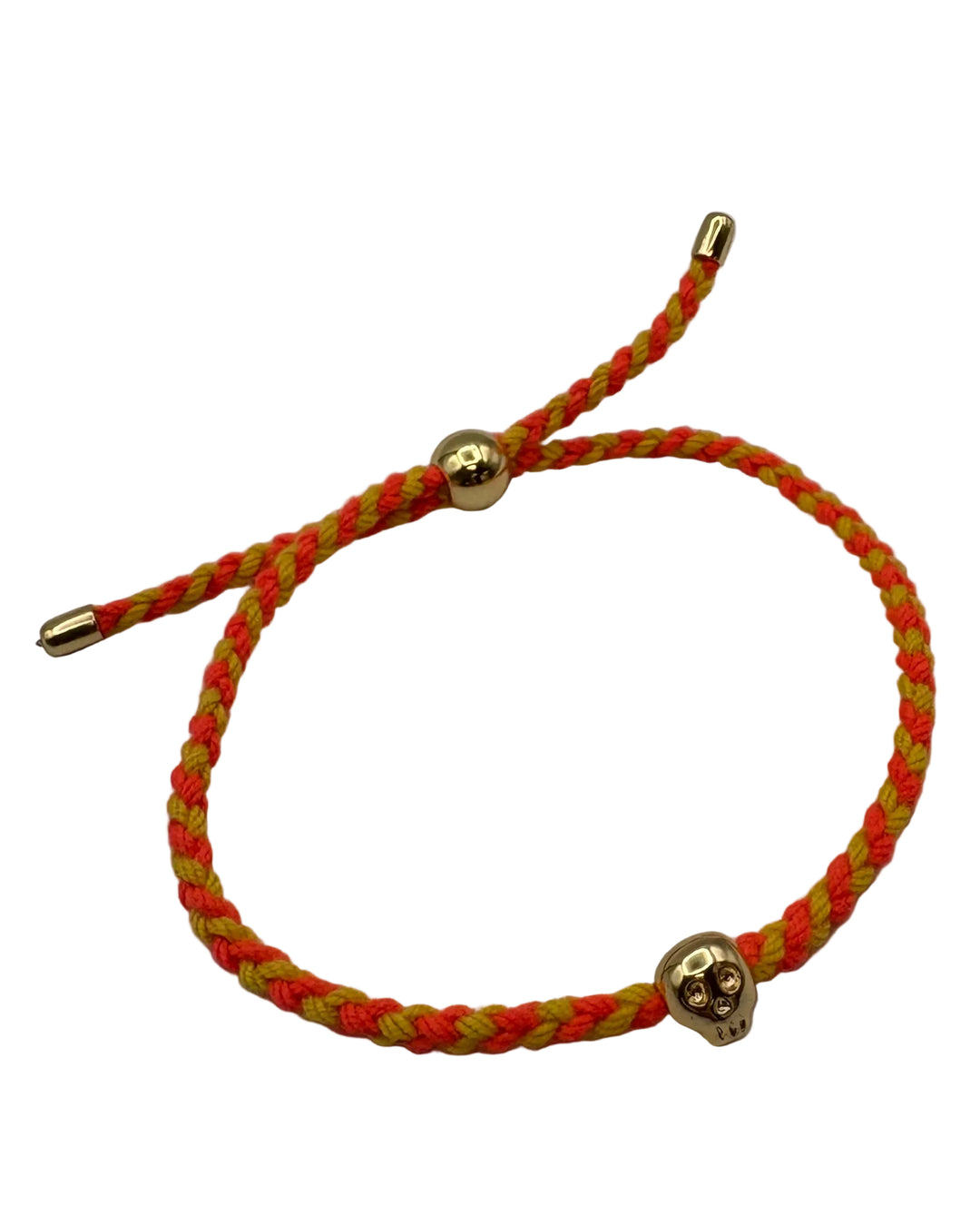 Orange and Yellow Braided Cord Bracelet