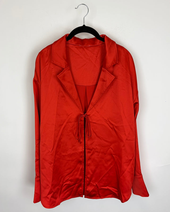 Bright Orange Tie Shirt - Size 6/8