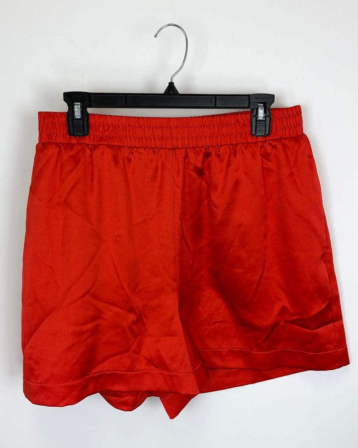 Bright Orange Stretch Waistband Shorts - Size 4/6