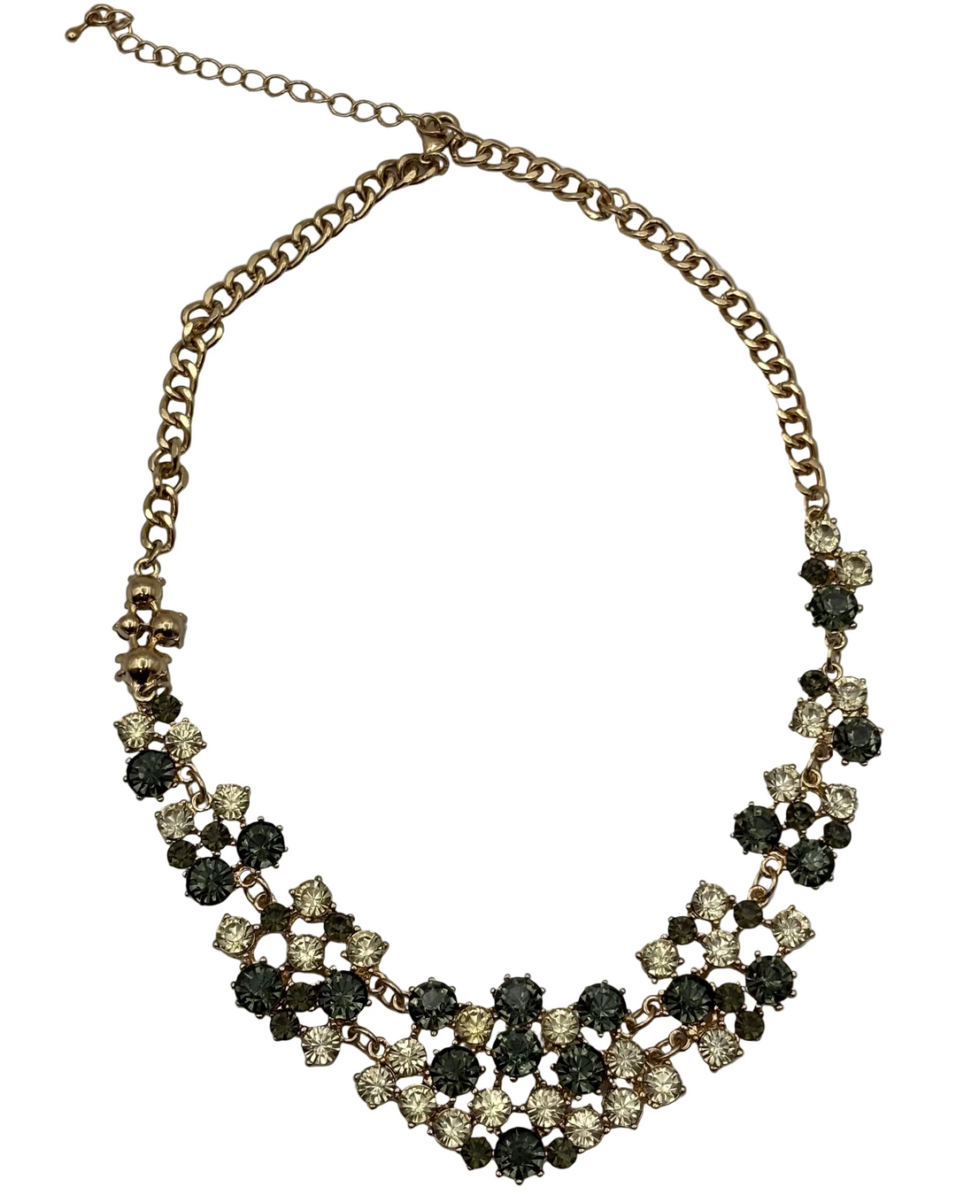 Gold Blue and Green Statement Necklace