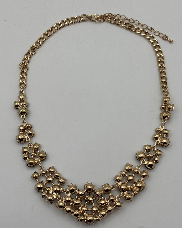 Gold Blue and Green Statement Necklace