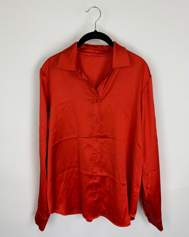 Bright Orange Collared Shirt - Size 6/8