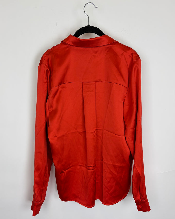 Bright Orange Collared Shirt - Size 6/8