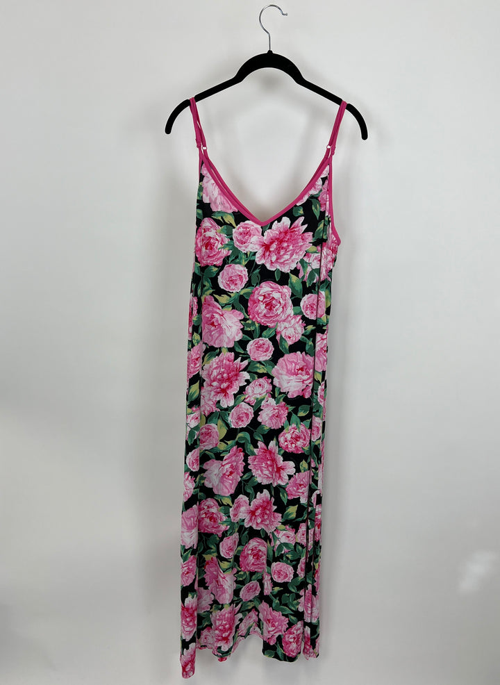 Pink Peony Lounge Slip Dress - Size 6/8