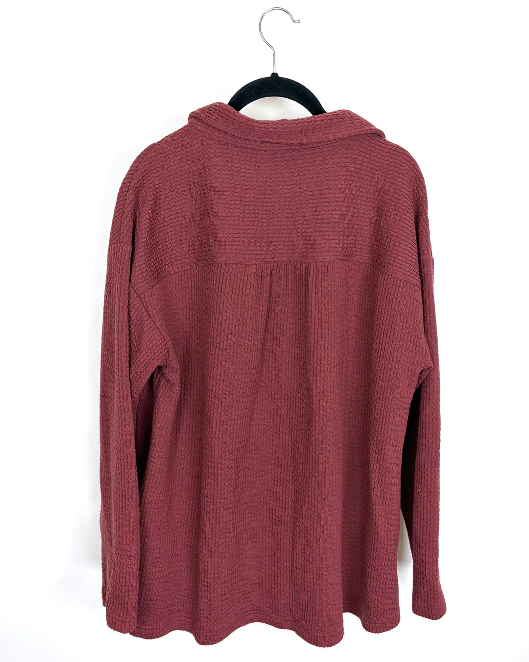 Dusty Red Button-Up Sweater - Size 6/8