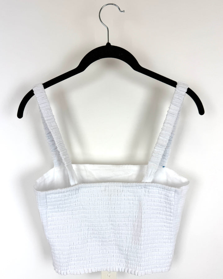White Cotton Tank Top - Small