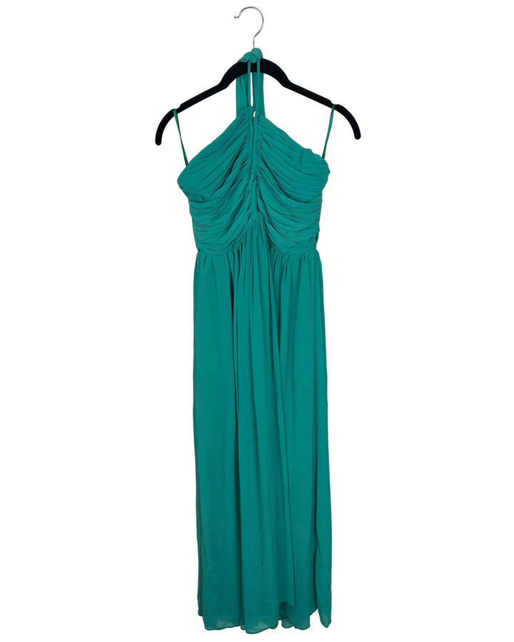 Teal Green Halter Neck Dress - Size 4/6