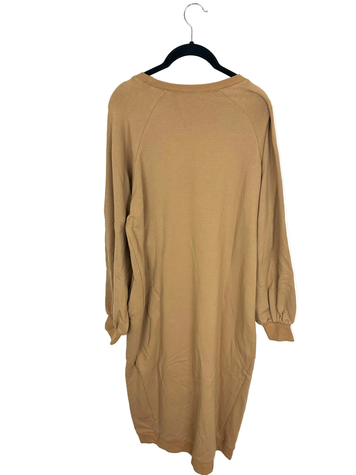 Brown Sweatshirt Dress - Size 10/12