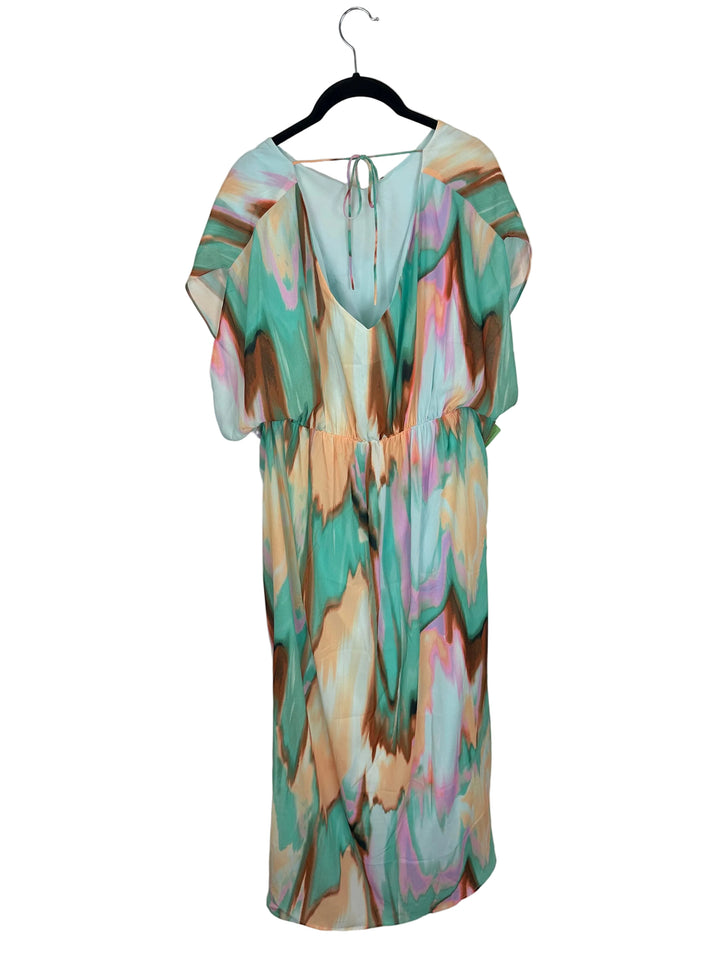 Pastel Abstract Dress - Size 8/10