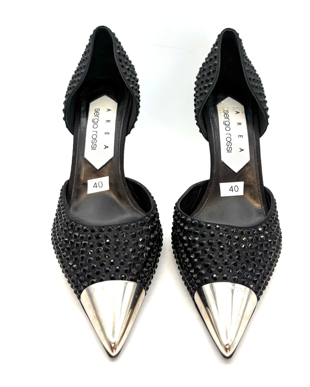 Black Allover Black Gem Stud Pumps - Size 39, 40, 41 and 42