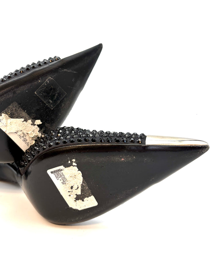 Black Allover Black Gem Stud Pumps - Size 39, 40, 41 and 42
