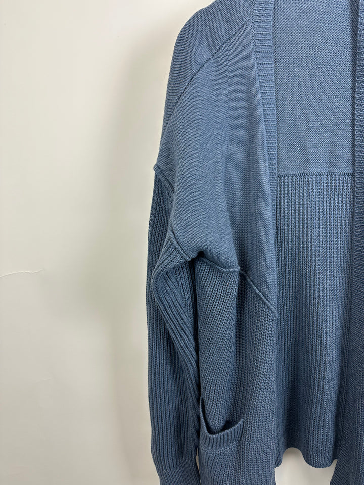 Dusty Blue Knit Cardigan - Size 6/8