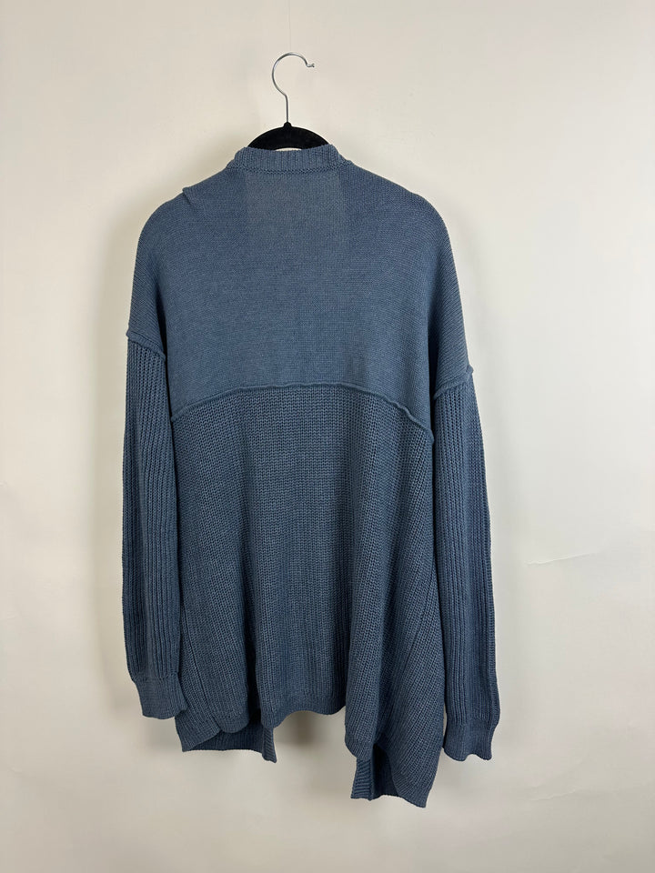Dusty Blue Knit Cardigan - Size 6/8