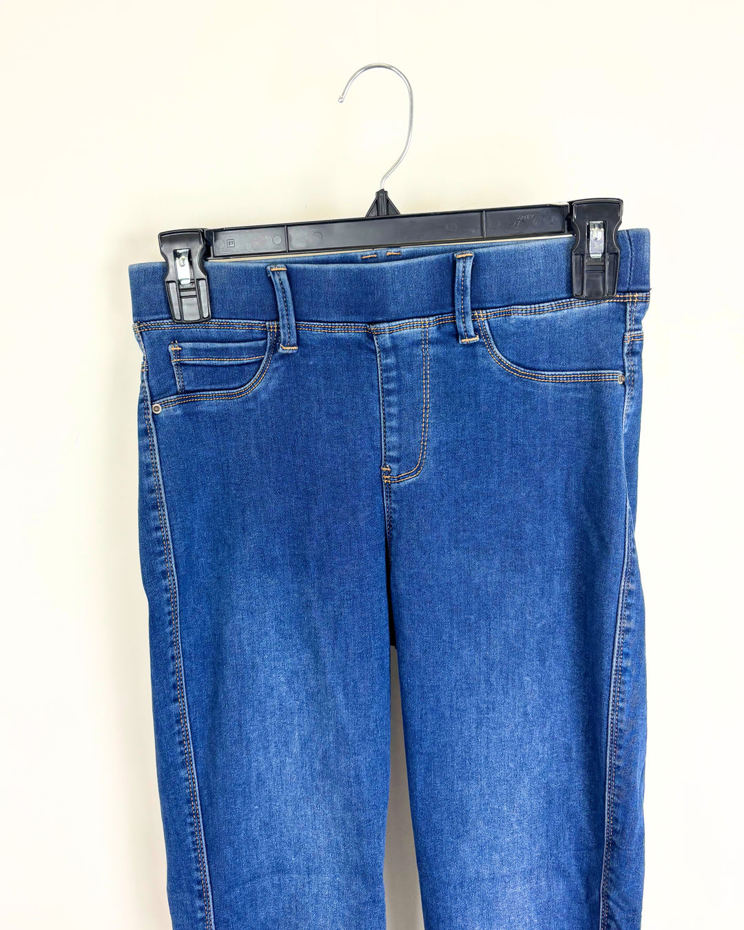 High Rise Dark Marble Blue Jeggings - Size 0/2