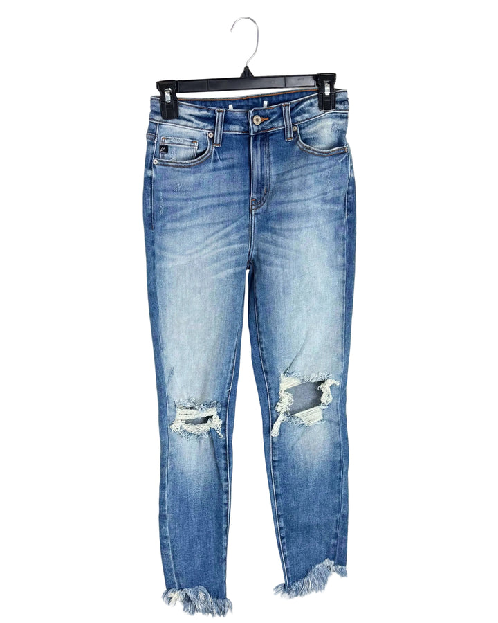 High Rise Ripped Ankle Skinny Jean - Size 2/4