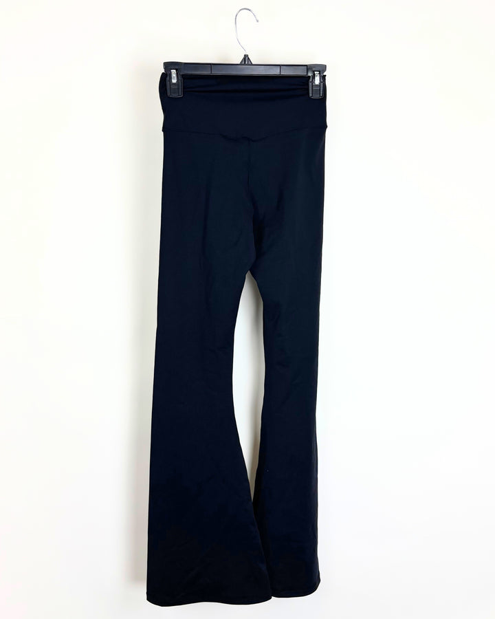 High Rise Criss Cross Black Flared Leggings - Size 2/4