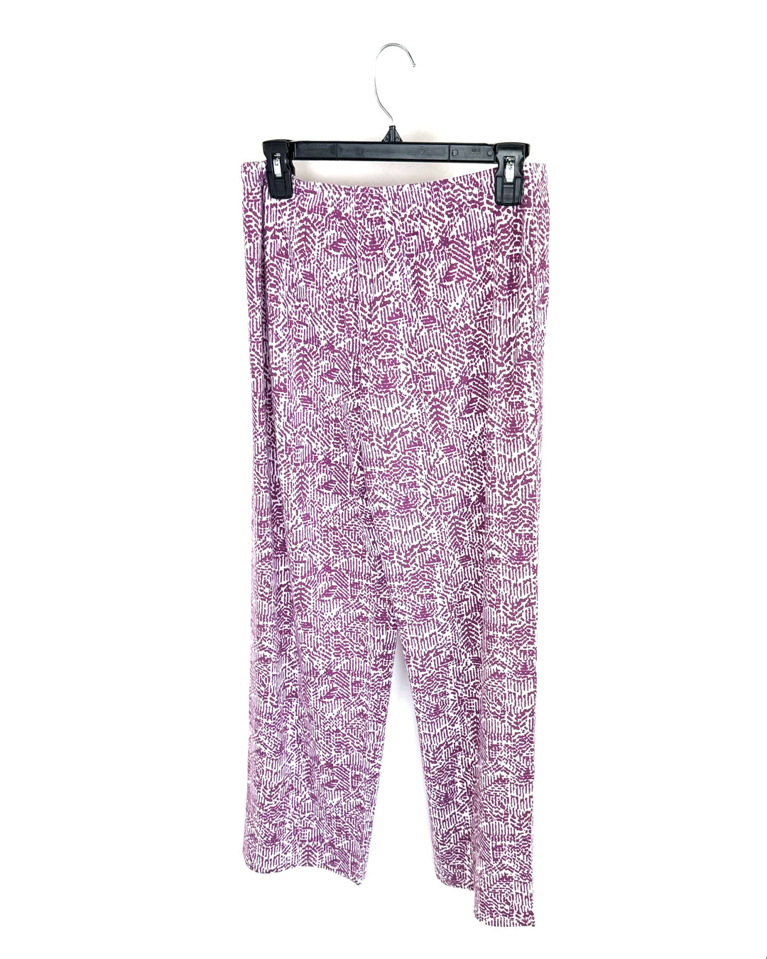 Purple And White Abstract Sweatpants - Size 6-8