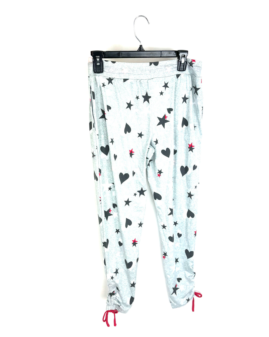 Grey Star and Heart Print Joggers - Size 6