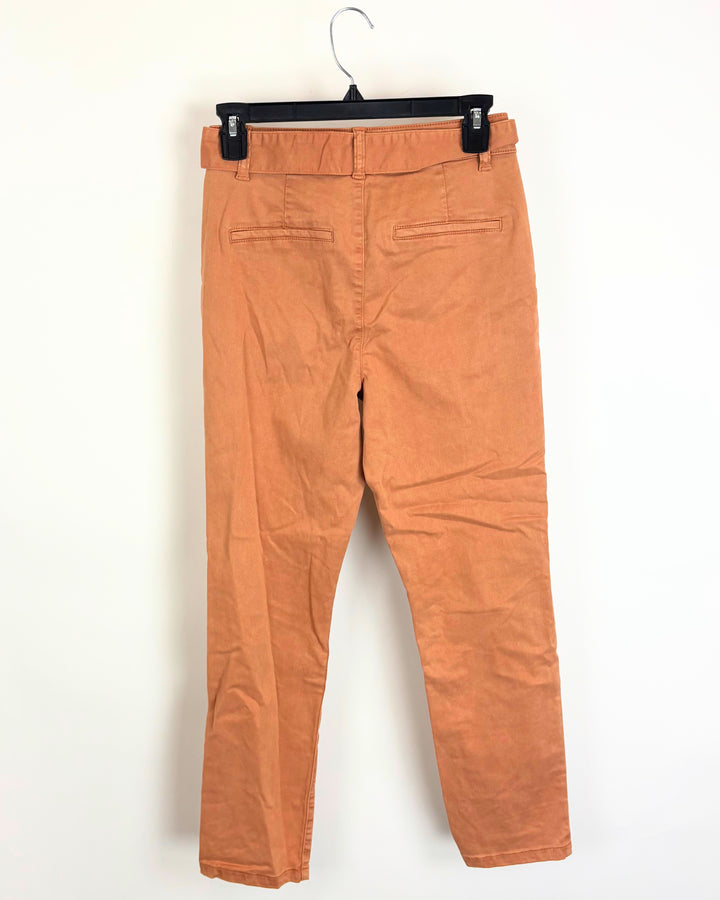 Light Brown Belted Pants - Size 2/4