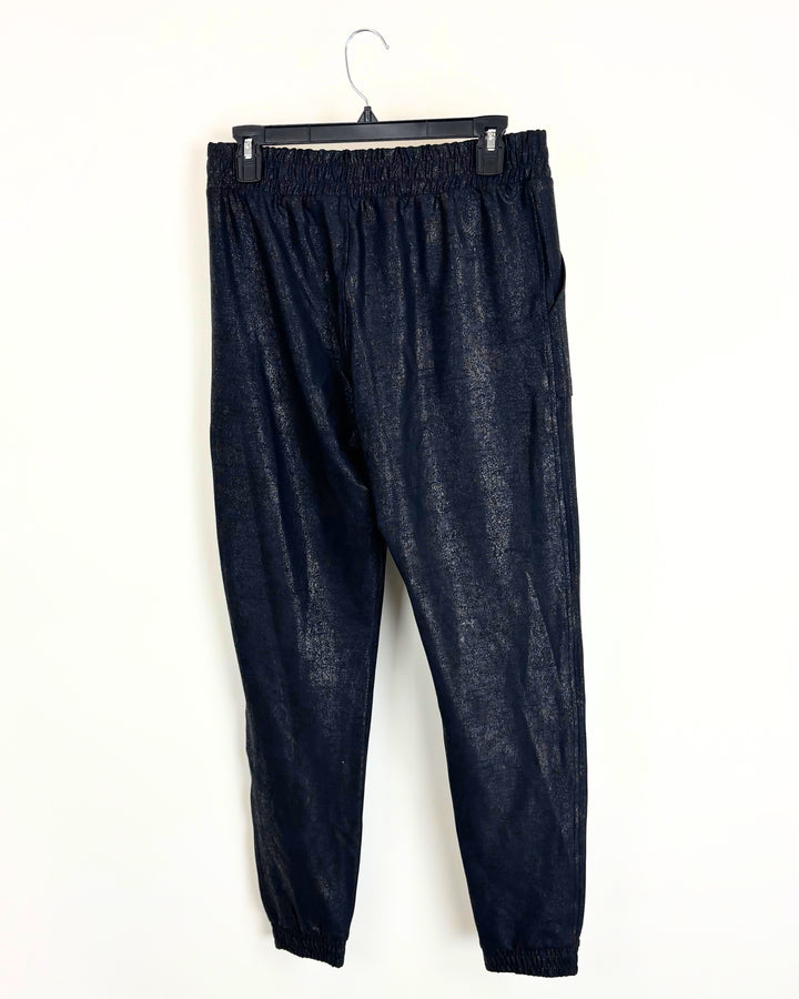Black Metallic Joggers - Size 2/4