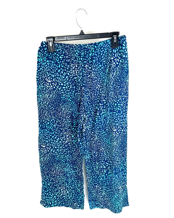 Blue Animal Print Lounge Pants - Size 4-6