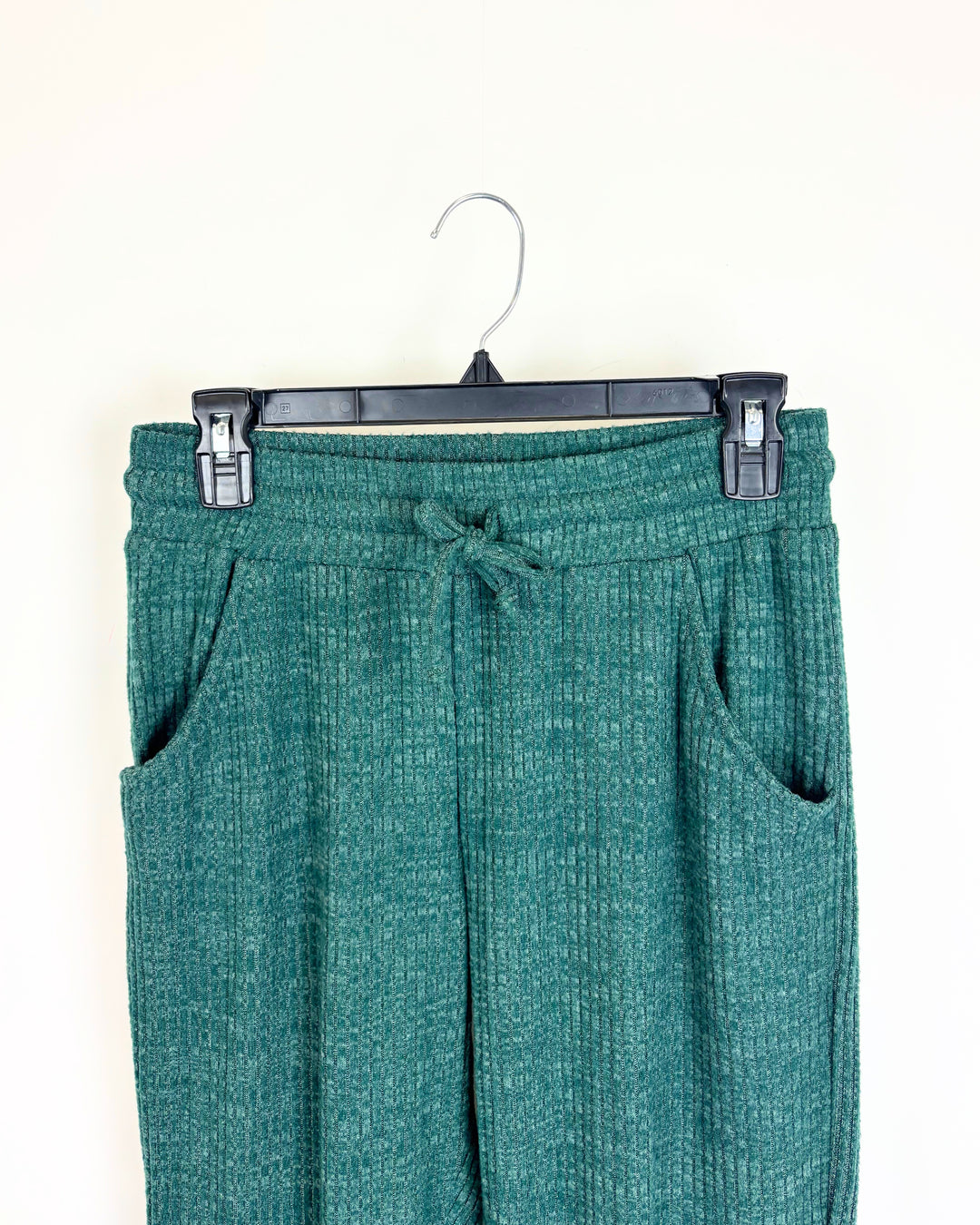 Green Ribbed Knit Joggers - Size 0/2