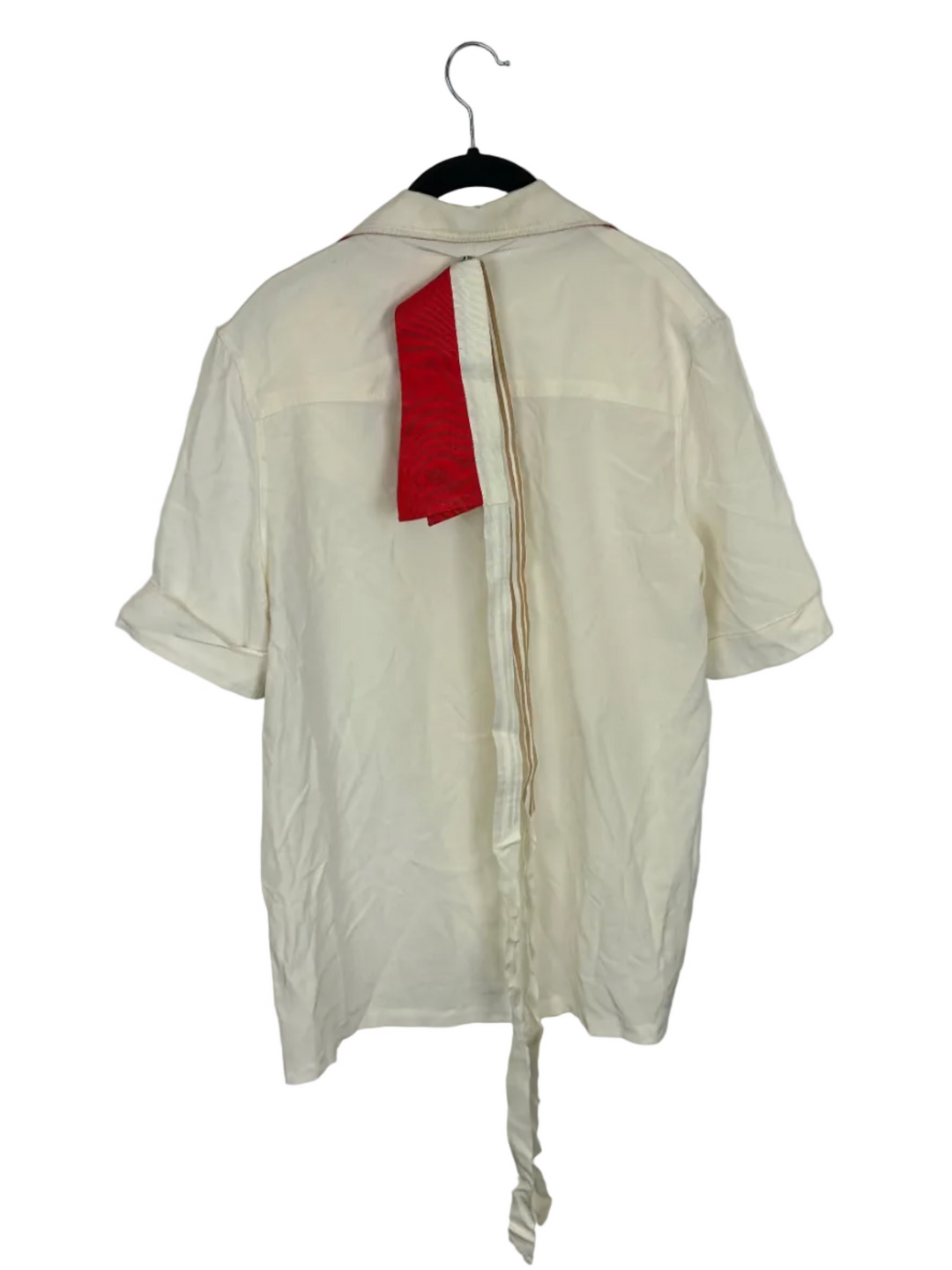 Cream Collared Zip-Up Shirt - Size 6/8
