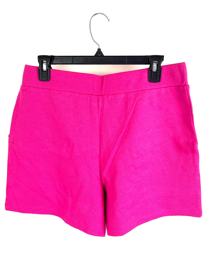 Pink Shorts With 5in Inseam and Side Pockets - Size 6/8