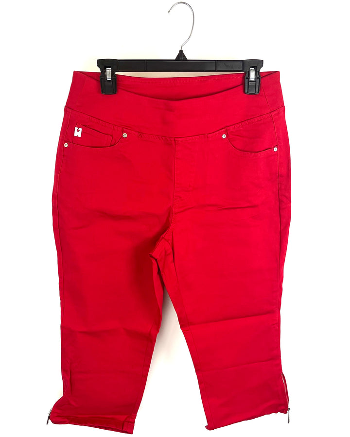 Red Capri Jeans - Size 12